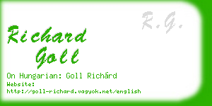 richard goll business card